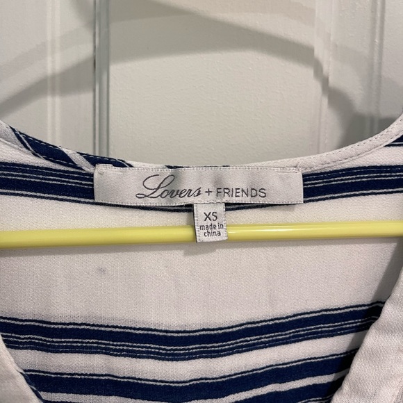 Lovers + Friends Carmine Top in Navy Stripe- size XS - Picture 3 of 5